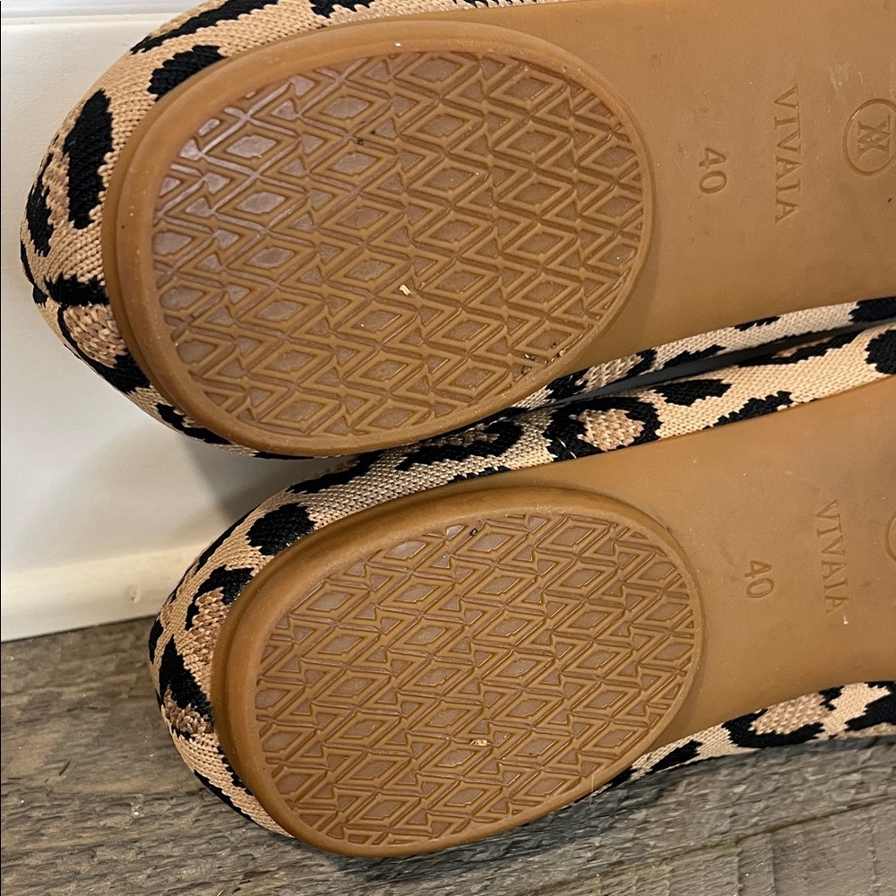 Vivaia Pointed-Toe Ballet Flats Dark Leopard Size EU 40 US 9 - Picture 11 of 13